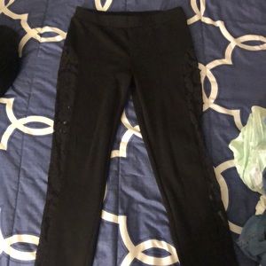 Black lace leggings